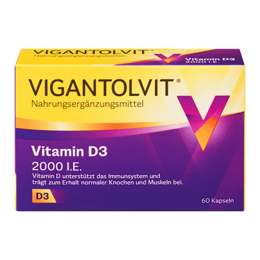VIGANTOLVIT Vitamin D3 2000 I.E. 60 Weichkapseln, 10,8 g