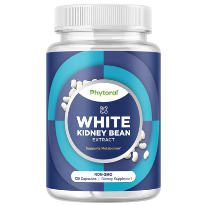 White Kidney Bean Extract Capsules - Ultra High Potency Optimized Extract for Enhanced Energy Digestion and AMPK Activation - Vegan Non-Gmo Gluten Free Fiber and Antioxidant Rich Starch Inhibitor