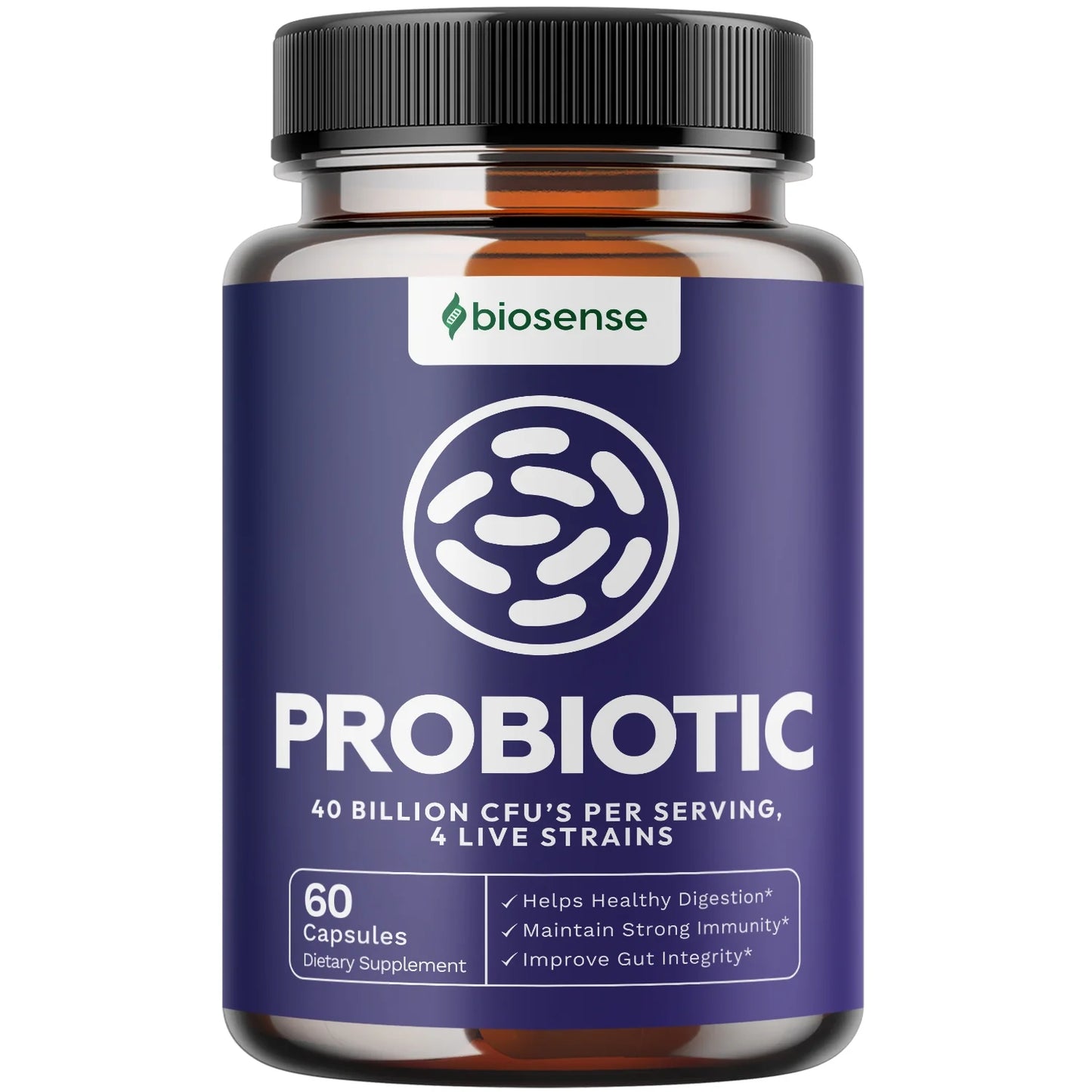 Probiotics Supplement for Men and Women Natural Digestion Support 40 Billion Cfus of Live Probiotics Lactobacillus Acidophilus Support Weight Loss Strengthen Immunity 60 Capsules